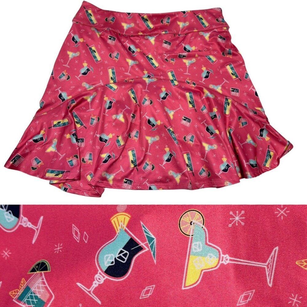 NWT Coral Bay Skort Tennis Golf  Pickleball Women's Sz S Pull on Stretch Drinks